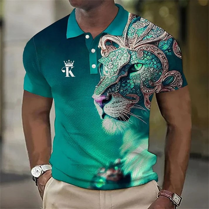 Oufisun|✨Muška polo majica s 3D printom lava (veličine S-6XL): Plaćanje pouzećem dostupno