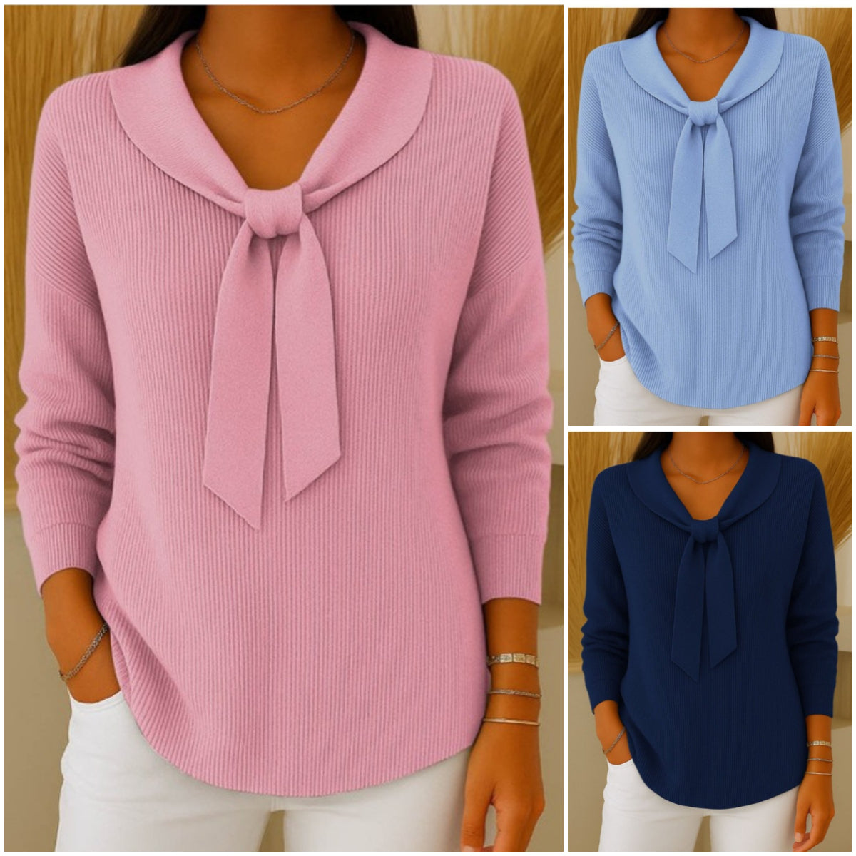 Oferta especial de invierno❄️ Suéter de manga larga para mujer (S-5XL), estilo holgado y casual, cómodo y versátil para el día a día💗