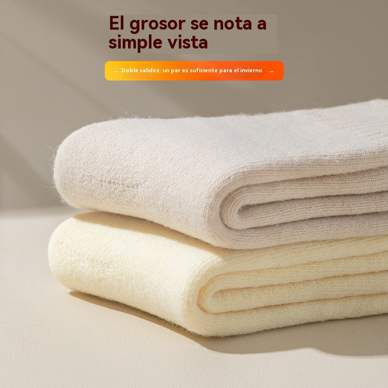 🏆【Compra 6 y llévate 6 gratis】🧦Calcetines de lana de invierno para mujer, anti-pilling, que te mantendrán abrigada.