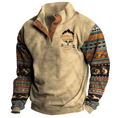 👕【35% de descuento】【S-4XL】Suéter masculino de moda para otoño e invierno 2026, cálido, de manga larga con estampado 3D