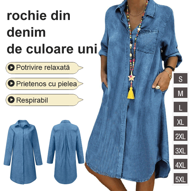 👘50% de descuento🔥【40–120 kg】Nuevo vestido vaquero de mujer de tallas grandes 2026, casual y versátil ✅Pago contra entrega