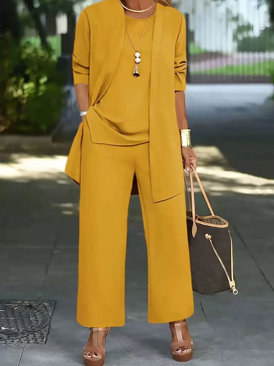 🧥【S-5XL】Elegantno žensko trodijelno odijelo širokog kroja🍂✅Plaćanje pouzećem dostupno