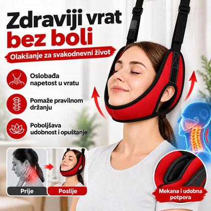 💥【Posljednji dan: 50 % popusta】 Uređaj za trakciju vratne kralježnice (postavlja se na vrata) – za istezanje vrata i ublažavanje boli
