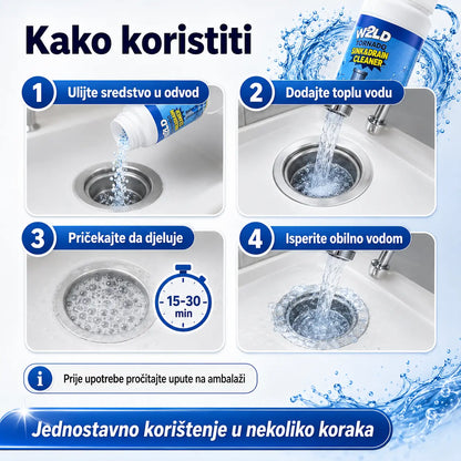 🛁💦【Kupite 1, dobijte 1 gratis】🌟Sredstvo za čišćenje sudopera i odvoda: Pjena visoke gustoće od ekstrakata i enzima za razgradnju.