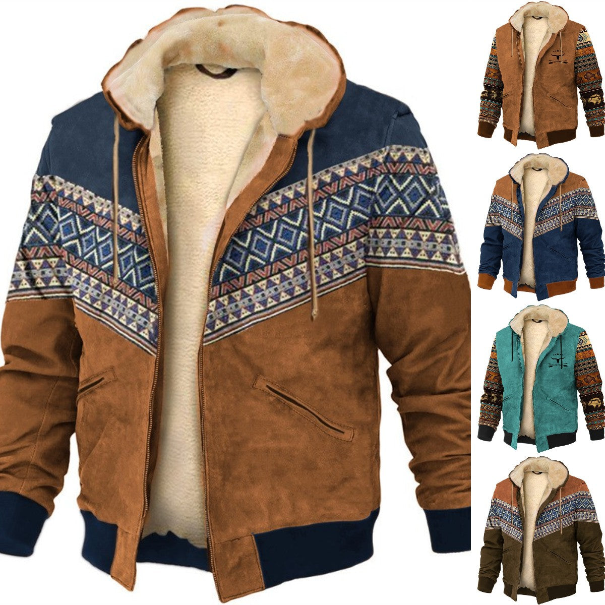 【S-4XL】🔥Moška debela plišasta jakna in topla jopa iz jagnječje volne, sproščen slog, za jesen in zimo