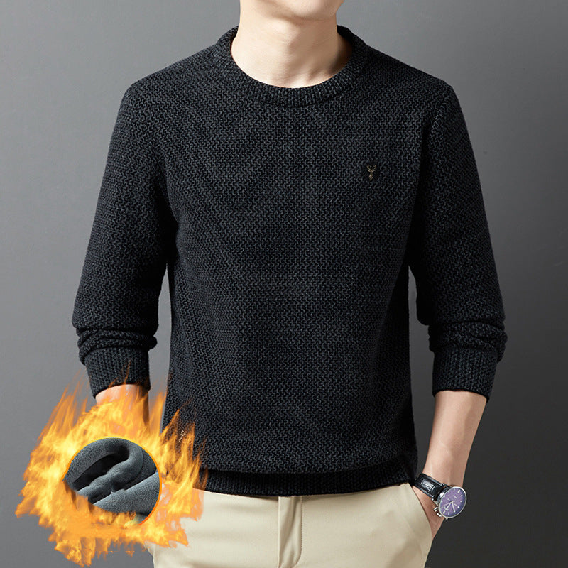 🔥🧣❄️30% popust【S-4XL】2025 Nova muška džemper od mink krzna, toplinski pleteni džemper s okruglim izrezom, jednostavan i svestran. 🧣❄️