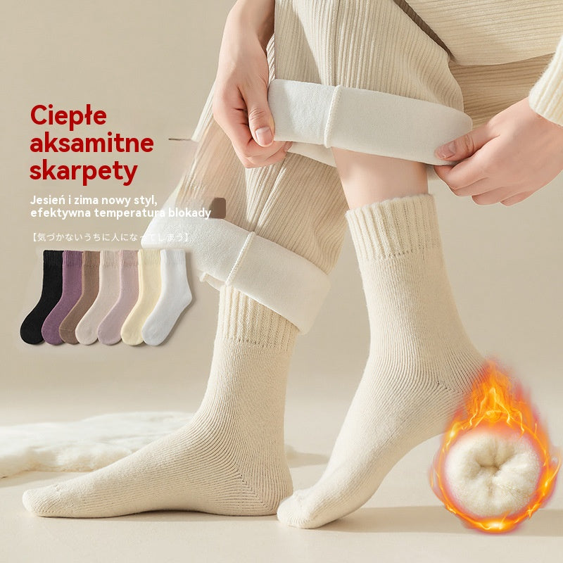 🏆【Compra 6 y llévate 6 gratis】🧦Calcetines de lana de invierno para mujer, anti-pilling, que te mantendrán abrigada.