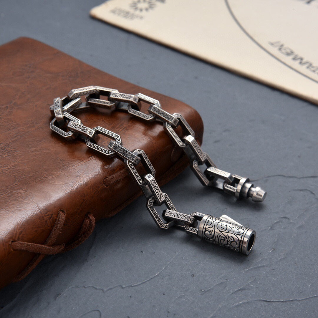 🔥【Compra 1, llévate 1 gratis】Pulsera de cuentas retorcidas de plata S925 para hombre
