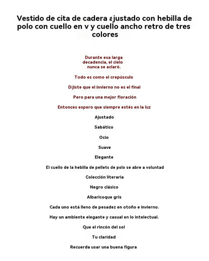 🎁Vestido elegante y entallado de manga larga confeccionado en puro algodón para mujer, estilo francés, irradia calidad.