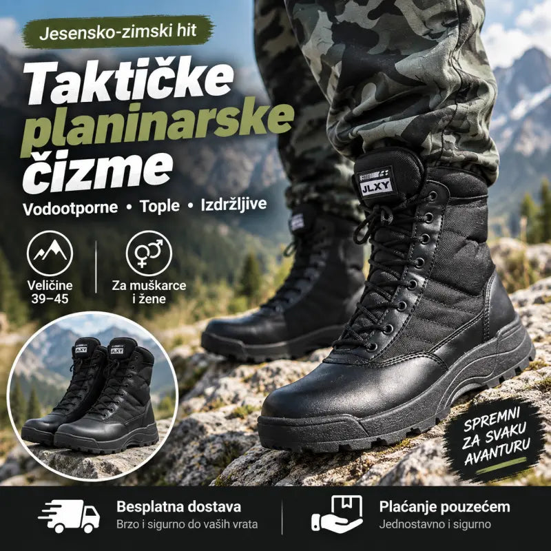 🔥 -50% AKCIJA 【39-45】Nove zimske taktičke čizme – vodootporne i tople
