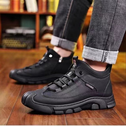 🔥🆕Ograničena ponuda 50% popusta: Muške zimske cipele ❄️👞 Tople, podstavljene, čizme od prave kože