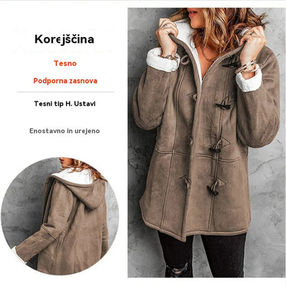 🥼🐏💖【Zimska novost 43% popusta】2025 Modna in topla ženska jakna iz antilopa s flis podlogo, S-5XL, zimska jakna/za prosti čas