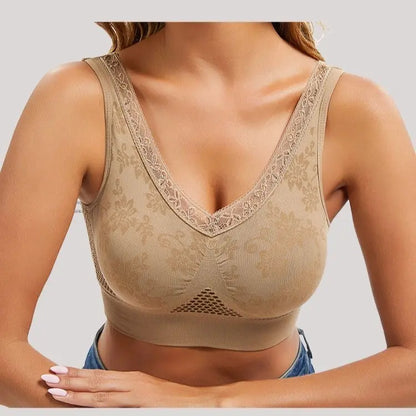 ✨👙【Pakiranje od 3 komada】Ženski čipkasti grudnjak bez žice, visoka potpora【40-120 kg】Besplatna dostava - Plaćanje pouzećem