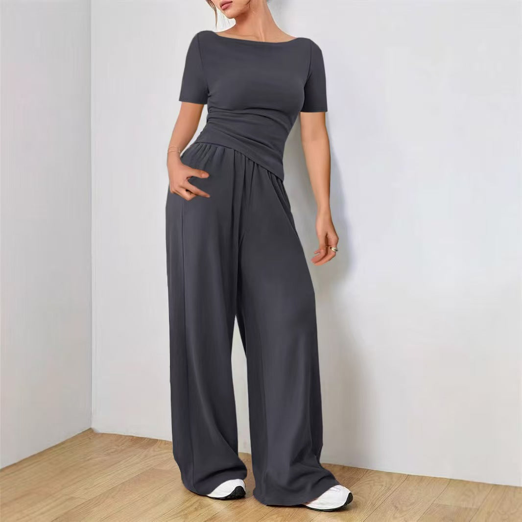 ⏳ Zadnji dan - 50% popusta ✨ [40–80 kg] Elegantni jednobojni pamučni set kratkih rukava - širok i ležeran ✅ Plaćanje pouzećem dostupno