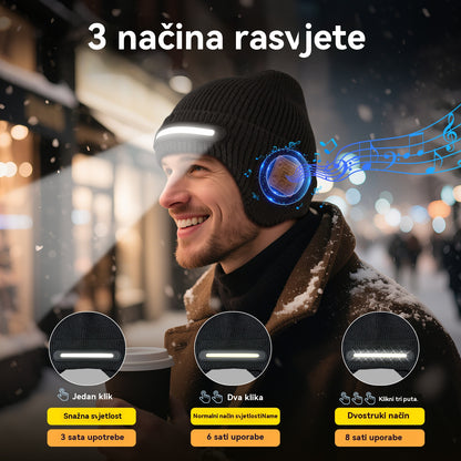 Zimski novi proizvod, 35% popusta🔥🧢Punjava LED kapa s Bluetoothom, unisex, topla, svestrana i moderna💡