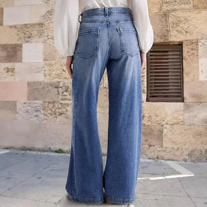 【S-2XL】50 % popusta + besplatna dostava✨ Ženske vintage traperice visokog struka i širokih nogavica