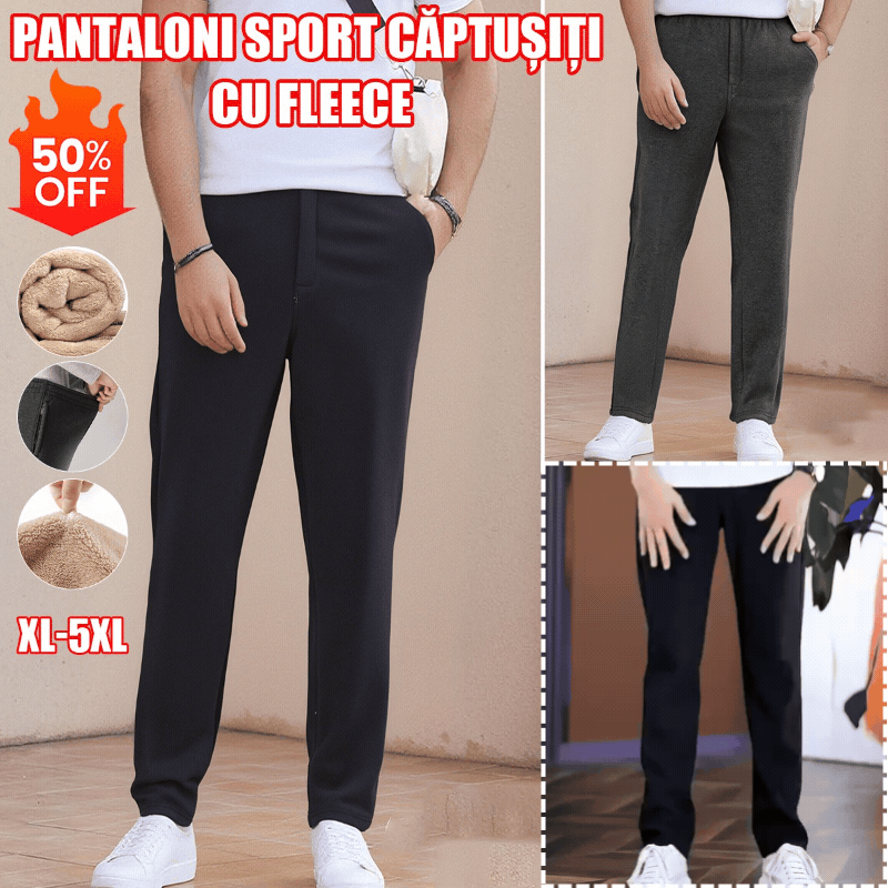 ❄️⛄40% de descuento【XL-5XL】Nueva colección de invierno, 👖 pantalones casuales de lana de cordero gruesa de alta calidad para hombres, cálidos y versátiles para el día a día