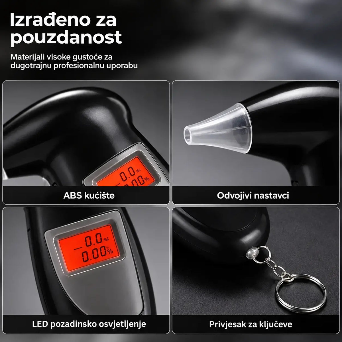 🔥50% popusta🔥 Prijenosni alkotest – 5 nastavaka za puhanje na poklon – besplatna dostava