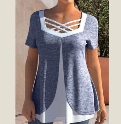💥【Плащане при доставка】❤️【S-5XL】Лятна тениска с щампа от чист памук, големи размери, 2026