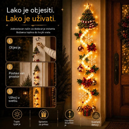 🎄🎃 Zadnji dan! 🎅 Iskoristite 49% popusta na svjetleći božićni ukras za vrata! Sve u jednom: svjetla, vrpce i blagdanski ukrasi savršeno spojeni.