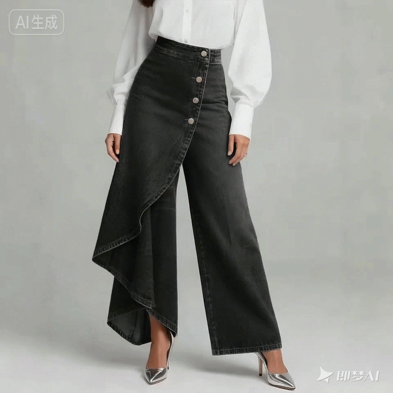 🥇Ženske traperice visokog struka i širokih nogavica, širokog kroja, elegantnog dizajna.