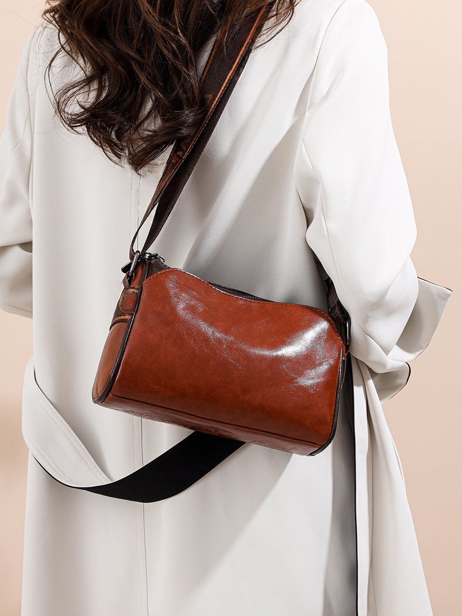 🔥👜【Гореща разпродажба】👜Дамска чанта от мека кожа с голям капацитет, чанта за през рамо