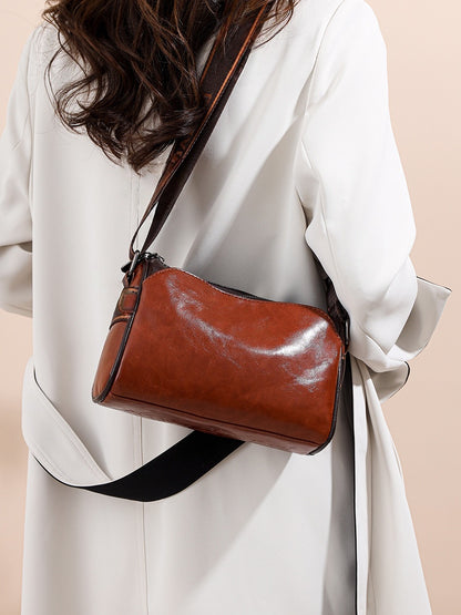 🔥👜【Гореща разпродажба】👜Дамска чанта от мека кожа с голям капацитет, чанта за през рамо