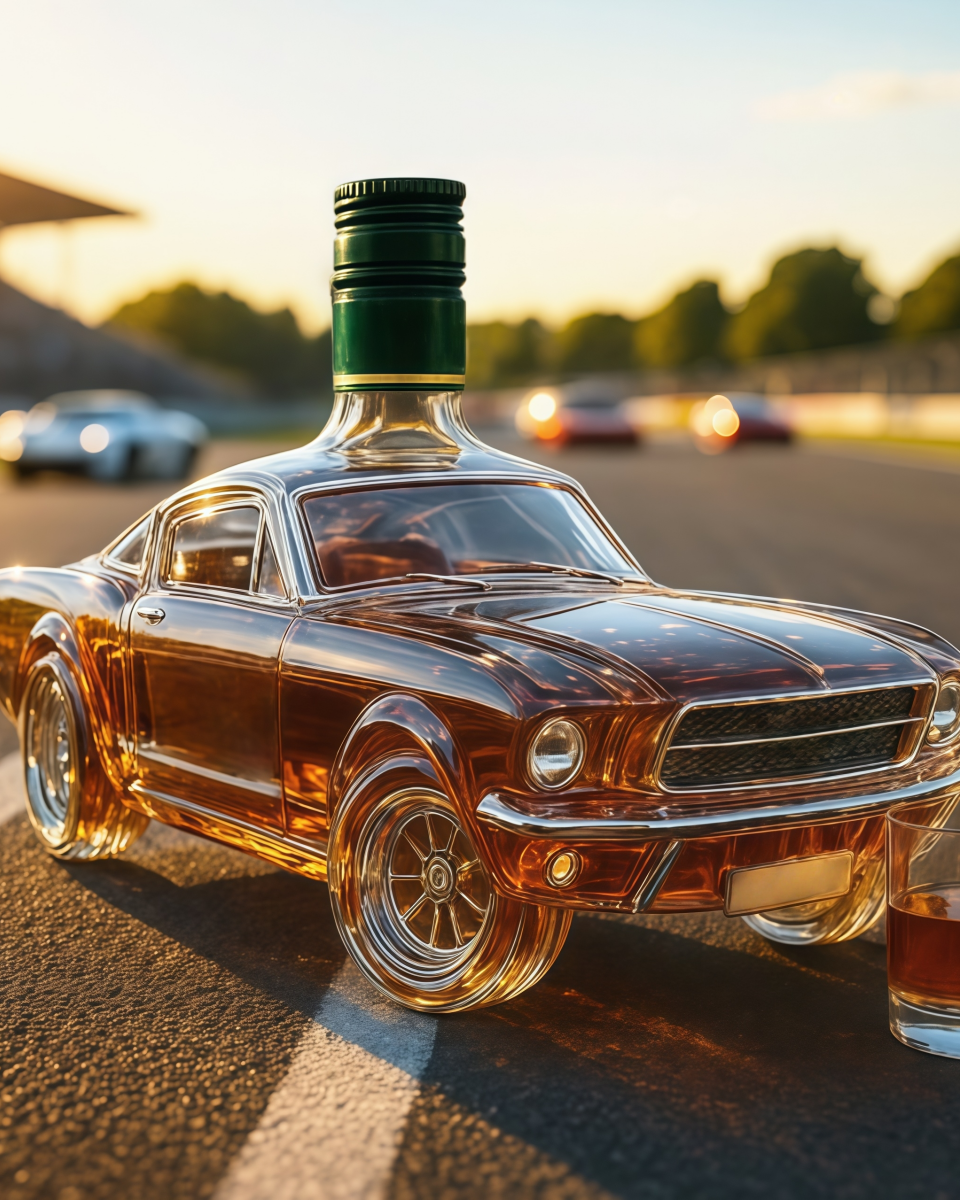 🏎️🍷🎁 Botella de whisky creativa en forma de coche — estilo y valor coleccionable