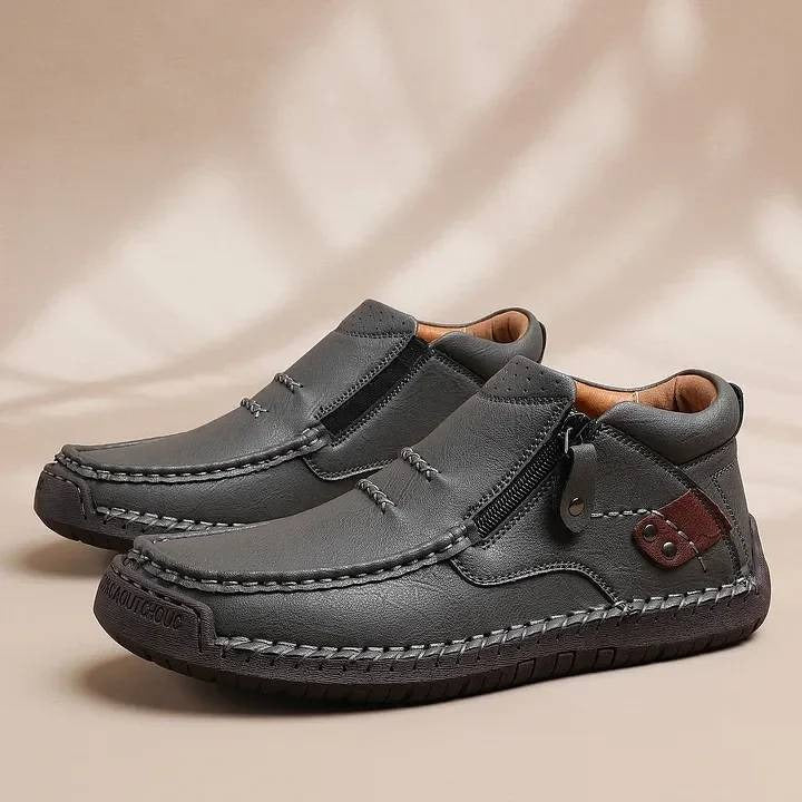 👞【38-48】Muške vozačke čizme, izrađene od visokokvalitetne kože, ručno izrađene, neklizajuće - široki prednji dio, potpora svodu stopala