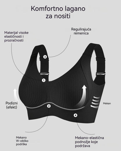 😍【Set od 4 kom】Bešavni ženski grudnjak bez žica ❤️【40–95 kg】