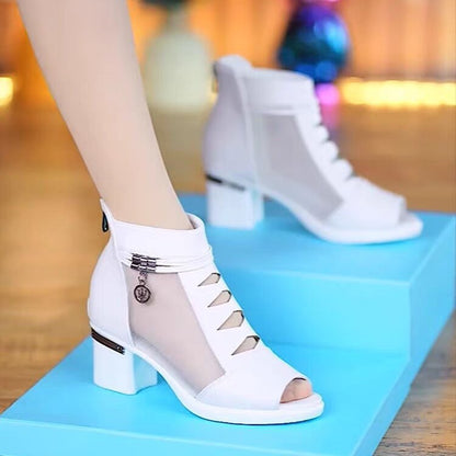 🤩【Oferta por tiempo limitado】👠【Tallas 35-41】Nuevas sandalias de tacón grueso con puntera abierta, cómodas y transpirables, modelo 2026.