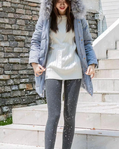 ¡Oferta! 💥 Compra uno y llévate el segundo gratis! 🔥【S-5XL】Leggings térmicos de lana gruesa con cintura alta, gran talla, alta elasticidad — imprescindibles para otoño/invierno 2026