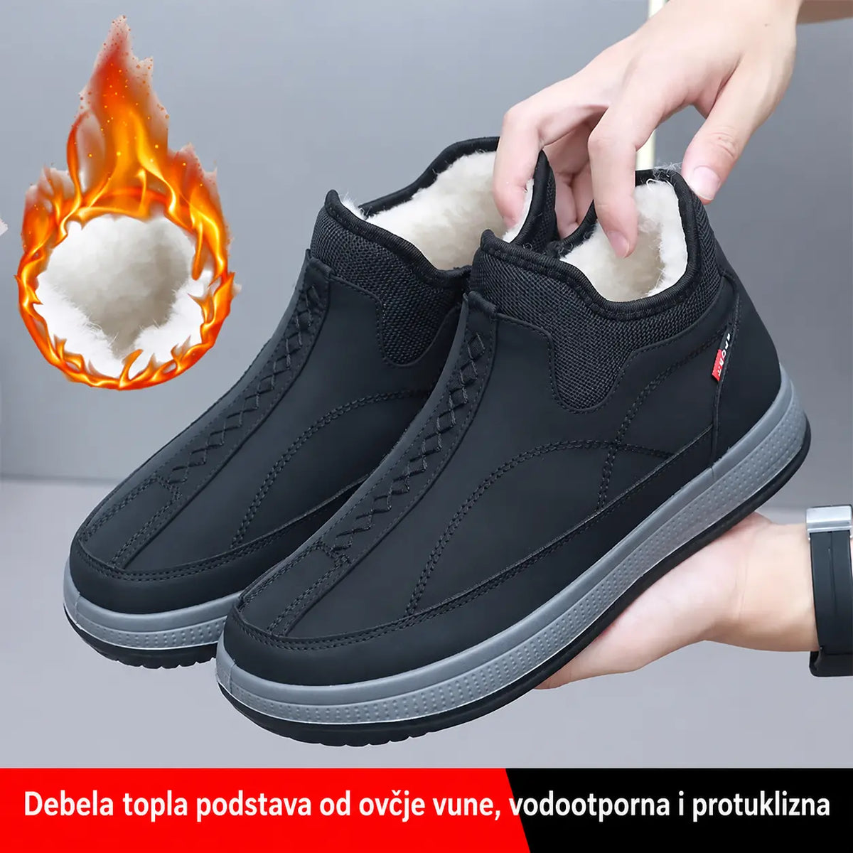 🔥【Veličine 38–45】Nove zimske čizme za snijeg s plišanom podstavom — tople, udobne i protuklizne,