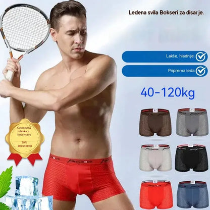 🔥【3+3 GRATIS】Muške ljetne bokserice od ledene svile – mekane, prozračne i iznimno udobne za nošenje – besplatna dostava – plaćanje pouzećem.