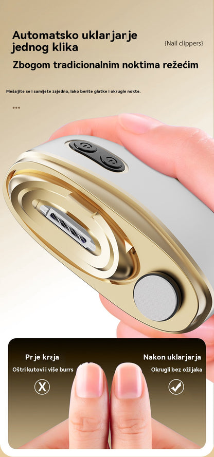 ✂️💅🔥¡Compra 1 y llévate otro gratis!🔥 Lima de uñas eléctrica multifuncional, cortauñas eléctrico con protección antipellizcos