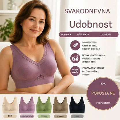 ✨👙【Pakiranje od 3 komada】Ženski čipkasti grudnjak bez žice, visoka potpora【40-120 kg】Besplatna dostava - Plaćanje pouzećem