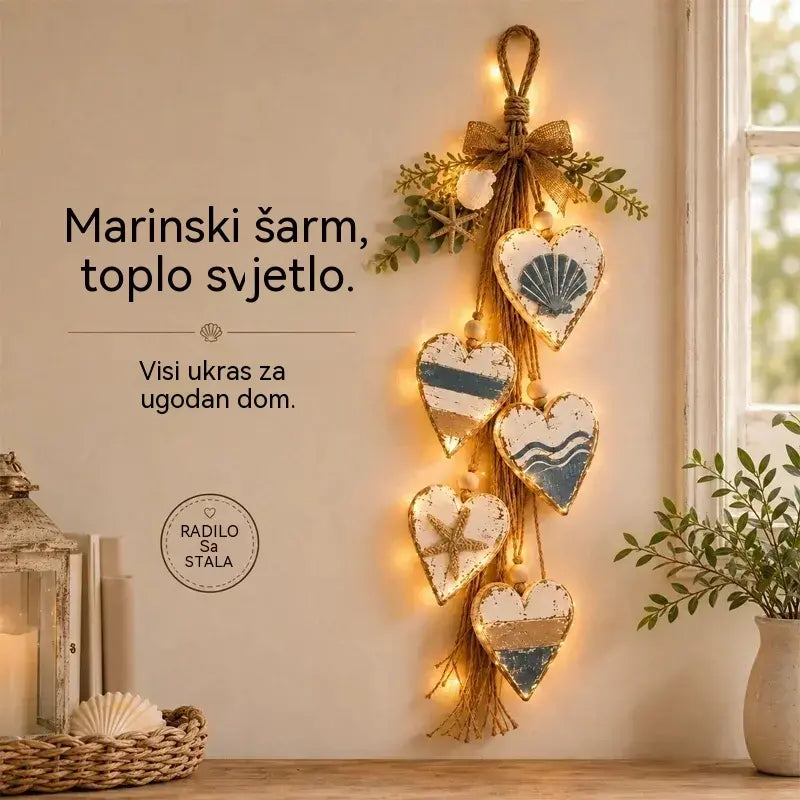 ✨ Osvijetlite svoj dom romantičnom atmosferom! Viseća dekoracija u obliku srca s integriranim LED svjetlima! 💖🏡
