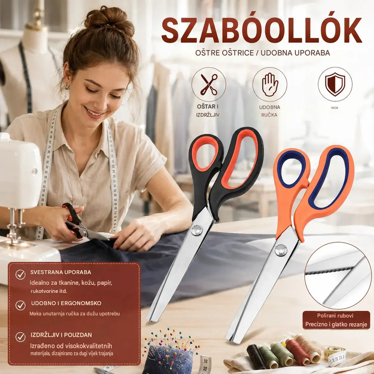 Sezonski popust na najprodavanije proizvode ✂️✂️ Profesionalne ružičaste škare – oštre ružičaste škare za tkaninu