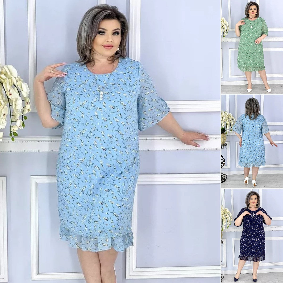💟【S-5XL】👗Nova elegantna cvjetna haljina od šifona 2024.3647978