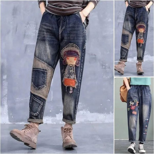 🔥【30% POPUSTA】【S-5XL】Proljetno-ljetne modne traperice, elastičan struk, mekane i visoko elastične3915122