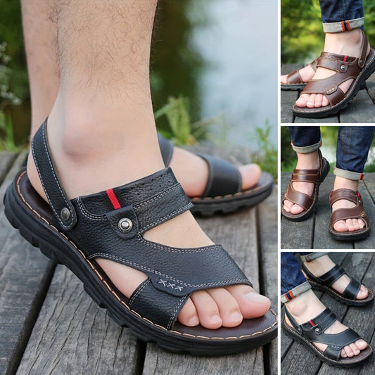 🌴👞【50% popusta 🔥】【38–44】Ljetne muške sandale od prave kože s dvostrukom namjenom