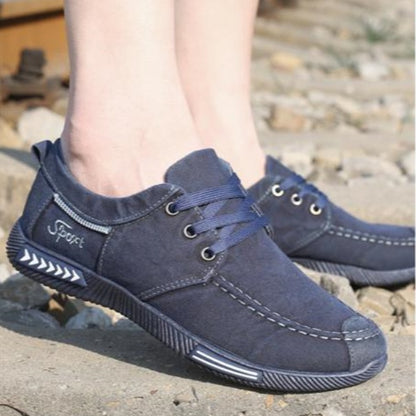 🔥【38-46】💥2024 nuevos zapatos de lona transpirables para hombre con suelas suaves 