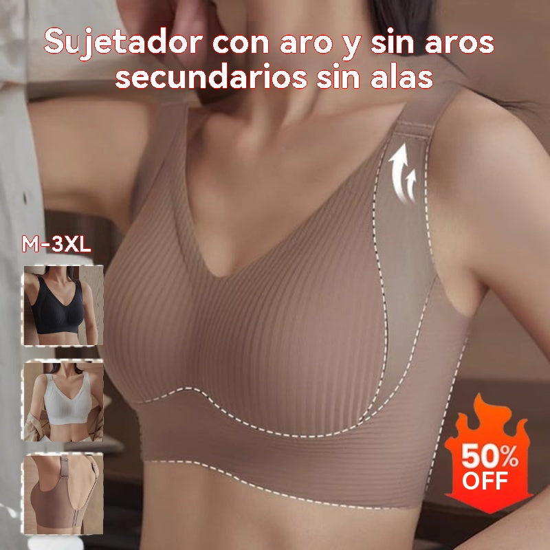 😍【Paquete de 4】Sostén inalámbrico de una pieza para mujer❤️【40-95 kg】