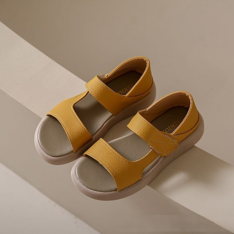 👡💥Ograničena ponuda【35-43】Nove retro sandale od mekane kože u umjetničkom stilu｜mekani potplat, udobne i ne umaraju stopala