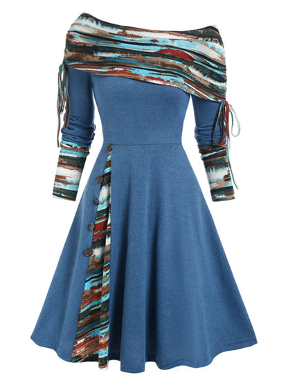 👗2025 jesensko-zimska nova moda jedno-ramena haljina s dugim rukavima【S-3XL】iskoristite 50% popusta 👗✨