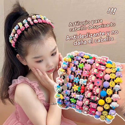 🔥【Compre 2 y obtenga 3 gratis】Diademas, pinzas para el pelo y diademas trenzadas para niñas