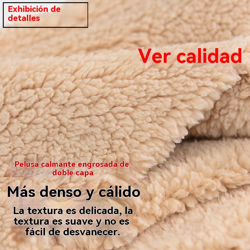 🔥【Compra 1 y llévate 1 gratis】Nuevo gorro y bufanda de lana de cordero para invierno, gruesos y cálidos, indispensables para exteriores y oficina.