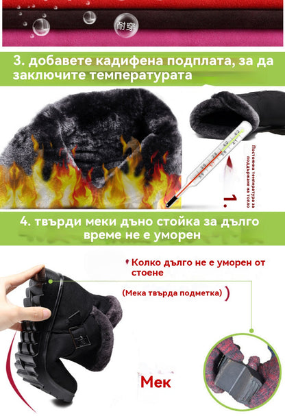 Ограничена оферта 50% отстъпка【35-43】❄️🥿👢 Зимни дамски модерни удобни топли ботуши 2025 г