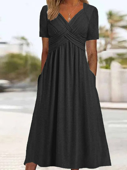 💥¡50% OFF!【S-5XL】Vestido retro de algodón, elegante y adelgazante