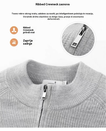 🔥🆕 Najbolj prodajana novost z 40% popustom 🧥✨ Moški veliki pulover z zadrgo, preprost in enostaven za kombiniranje.